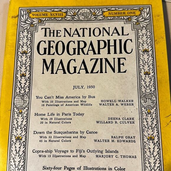 Vintage National Geographic Magazine July 1950 - Picture 3 of 3